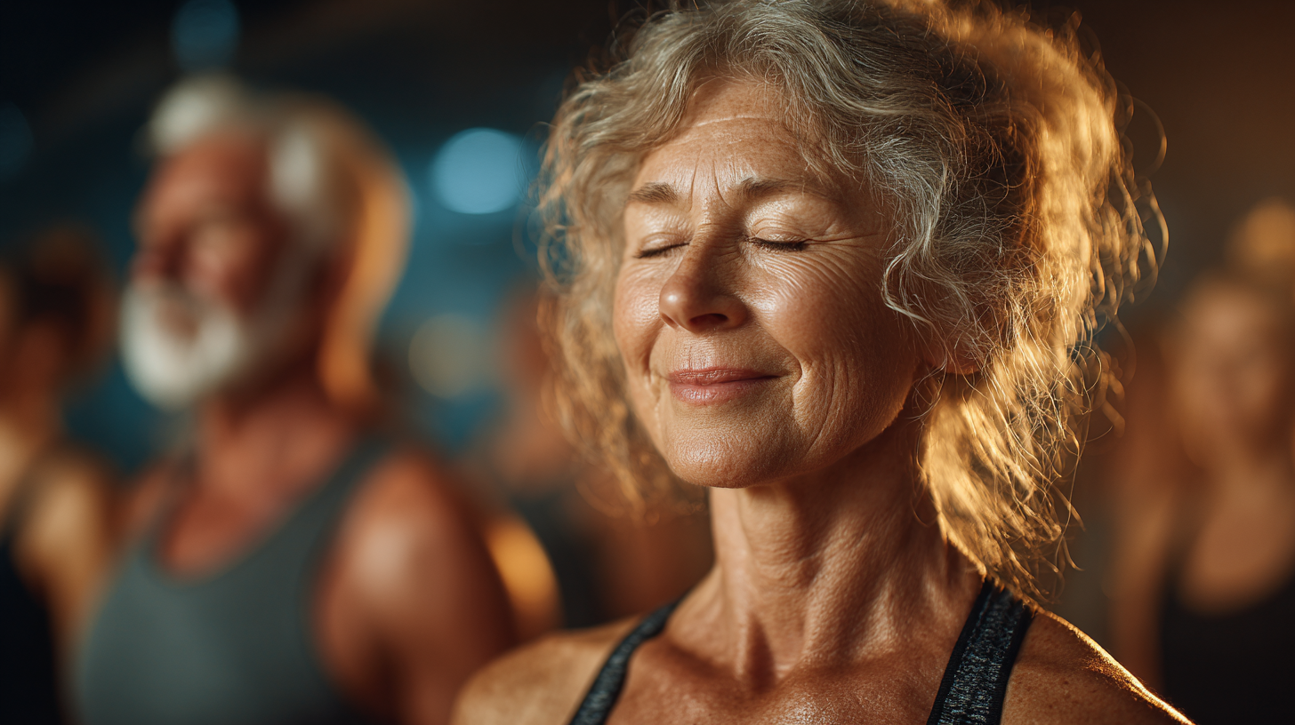 Femeie practicând yoga în natură